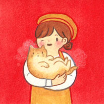 猫の作り方③(2022) 焼き色がついたら取り出します。ほかほかいい匂いの猫の出来上がり。