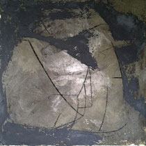 Eva Dvorak CAMEL XL l  100cm x 100cm    Beton I Pigmente I Acryl auf Leinwand