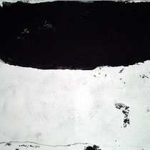 Eine Stufe im Ich  80cm x 100cm    Beton I Pigmente I Acryl auf Leinwand
