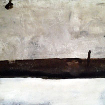 Platonische Rettung 100cm x 155cm    Beton I Pigmente I Acryl auf Leinwand