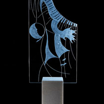 2024  Mein blaues Klavier, 64 x 23 x 10