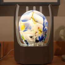 Wabentechnik-Lampe, Messing-Gitter, 2020, 34 x 22 x 20 cm