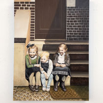 Franka Burde, Eine Kindheit im Nationalsozialismus II, Öl auf Leinwand, 80 x 60 cm, 2025