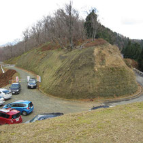 おにゅう峠。福井県側は通行止め