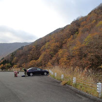 岐阜県側駐車場はすいていました