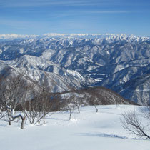 剱から穂高まで北アルプスの峰々