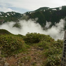釈迦岳前衛から白山主峰群