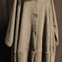 Manteau laine et cachemire gris