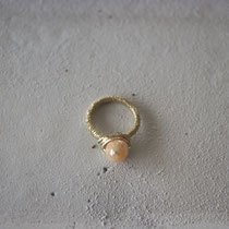 pearl/brass(silver) ring