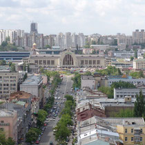 Vista aérea de la estación central de Kiev