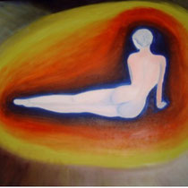 Prenatal, Öl auf Leinwand, 80 x 100 cm