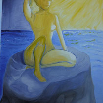 Meerjungfrau, Öl auf Leinwand, 60 x 80 cm