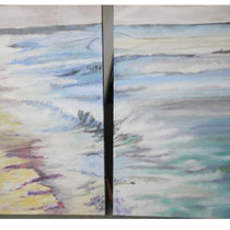 Geteiltes Meer, Acryl auf Leinwand, jeweils 50 x 70 cm