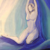 Blauer Akt, Acryl auf Leinwand, 60 x 80 cm