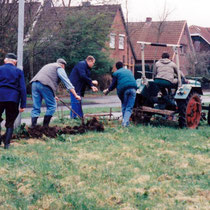 Vorbereitungen für die Hecke