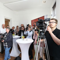 Dincertco, BauCam, Presse, Journalisten, Kamera, Kick-Off, Presse Kick-Off, Presseveranstaltung, Event, Ahrensburg, Hamburg, Erlenhof, Eventagentur, ExperiArts Entertainment