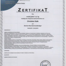Sachverständigen-Zertifikat