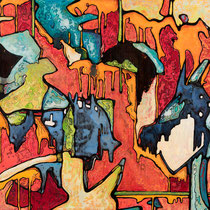 Odyssée volcanique 97x146cm