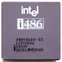 Intel A80486 DX-33 SX419 old logo