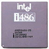 Intel 80486 DX-25 SX308 old logo