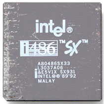 Intel A80486 SX-33 SX931 different printing