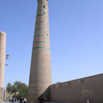 Khiva - Minaret de la mosquée Juma.