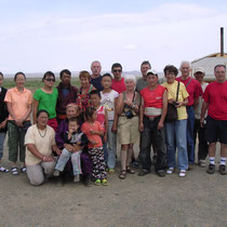 Avec la famille de nomades