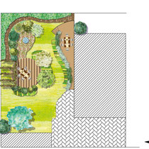 Plan masse du projet sans les houppiers des arbres