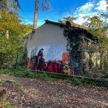 Abords du lac des Minimes au bois de Vincennes - Le père Noel arrive !