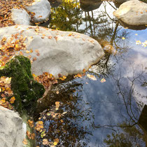 Reflets sur la cascade du lac des Minimes