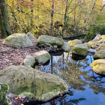 Reflets sur la cascade du lac des Minimes