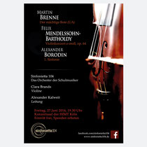 Konzertplakat/ Sinfonietta104/ 2014