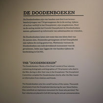 Informatiebord over de doodenboeken