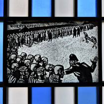 152) Overzicht tentoonstelling in het desinfectiegebouw - kunst gemaakt in of over concentratiekampen 