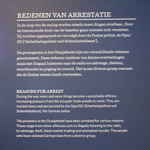 Informatiebord over redenen van arrestatie