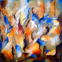 "Sommerwind" - Öl auf Leinwand 100 x 100 cm, 2022