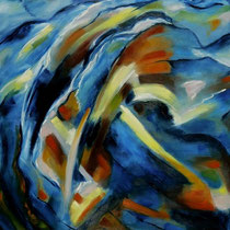 "Im Strudel der Zeit" - Öl auf Leinwand 130 x 110 cm, 2024