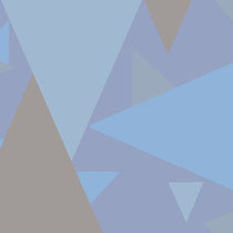 Dreiecke blau-Rapport 83cm