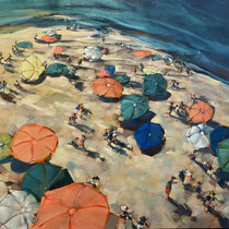 Clothilde Lasserre-Huile sur toile- 100X81cm- Effervescence estivale- GALERIE GABEL - Côte d'Azur