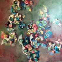 Clothilde Lasserre - huile sur panneau 50X50cm 2023 - Galerie Gabel-Biot-France
