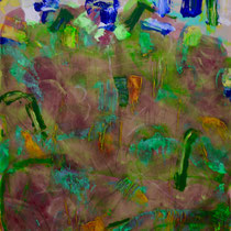 patrick baillet, tableau jaune, abstrait, peinture verte, abstraction vegetale, galerie d'art, galerie d'art cote d'azur, galerie alpes maritimes 