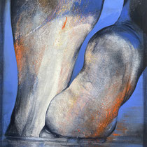 Etienne Gros - Les pieds dans l’eau 65x50 cm