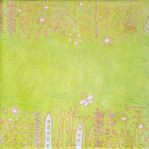 Sommerwiese 2   -Acryl auf Leinwand  30x30  2022  X