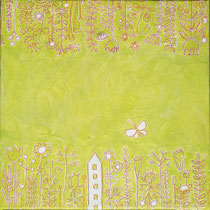 Sommerwiese 1    -Acryl auf Leinwand  30x30   2022   X