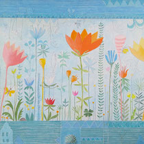 Blumenwiese   -Acryl auf Leinwand  90x60   2024  x