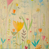 Die gelbe Blume   -Acryl auf Leinwand   60x95   2024  x