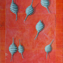 Ringelschnecken   -Acryl auf Leinwand   40x120  2017  X