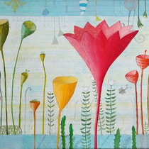 Im Wiesengrunde    - Acryl auf Leinwand   140x40   2019   X