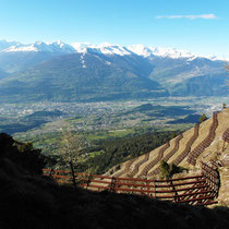 Rhonetal vor Walliser Alpen