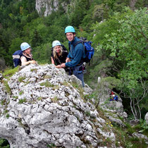 Erkletterter Felsriegel